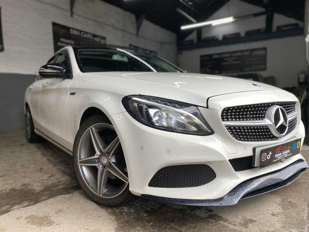 Mercedes-Benz C Class Saloon 2.1 C220d Sport Premium 7G-tronic Euro 6 KU66WJJ White #4