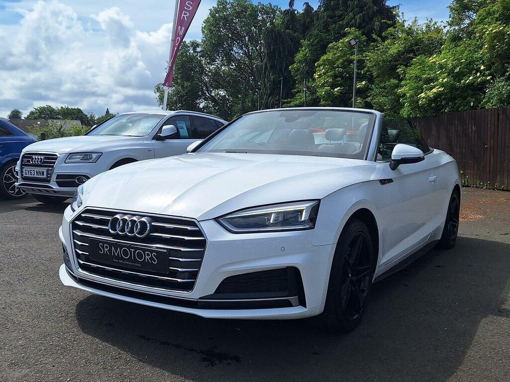 Audi A5 Convertible 2.0 Tdi S Line S Tronic Euro 6 Ss 2 YJ67EAH White #3