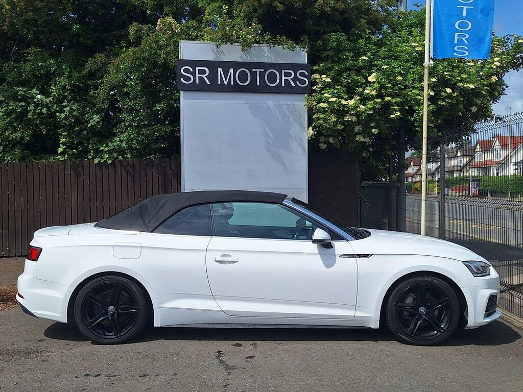 Audi A5 Convertible 2.0 Tdi S Line S Tronic Euro 6 Ss 2 YJ67EAH White #6