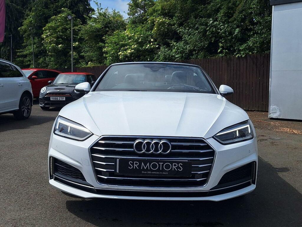 Audi A5 Convertible 2.0 Tdi S Line S Tronic Euro 6 Ss 2 YJ67EAH White #2