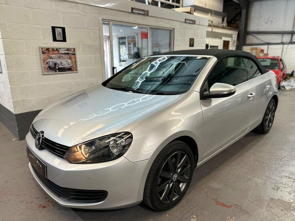 Volkswagen Golf Convertible 2.0 Tdi Bluemotion Tech Se Cabriolet E Silver #3