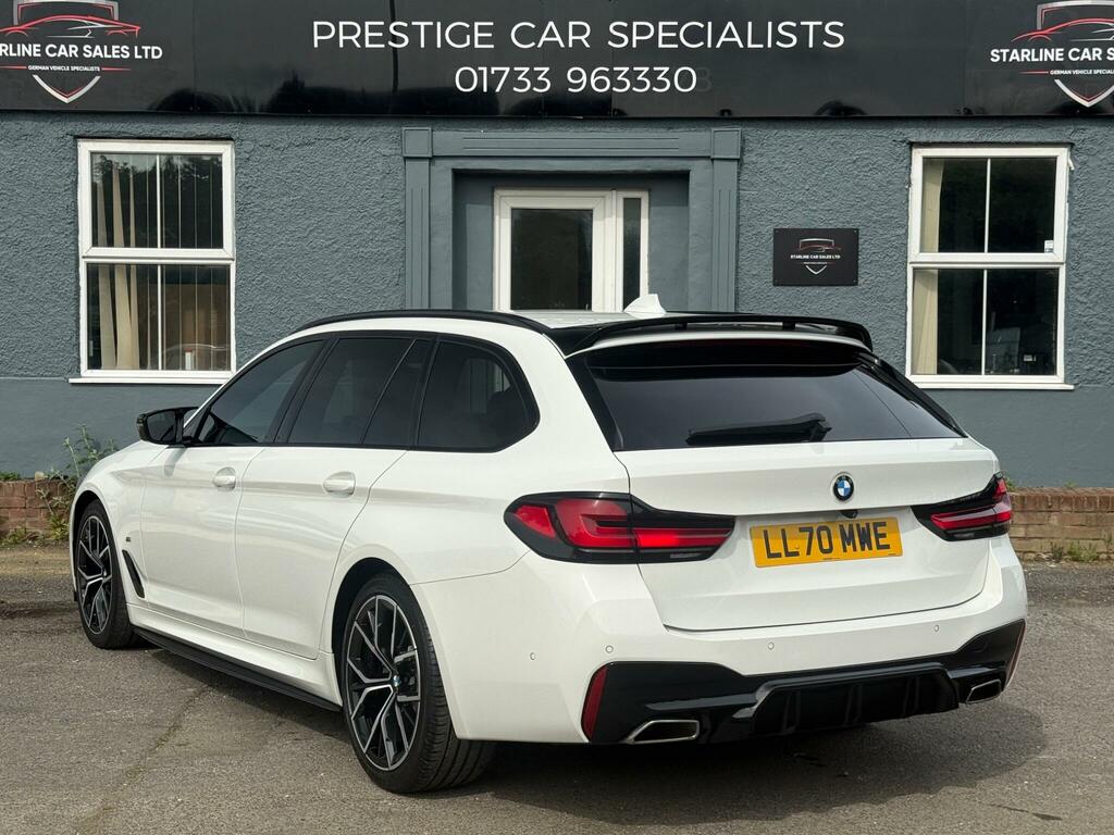 BMW 5 Series 2.0 520D Mht M Sport Touring Steptronic Euro 6 S LL70MWE White #4