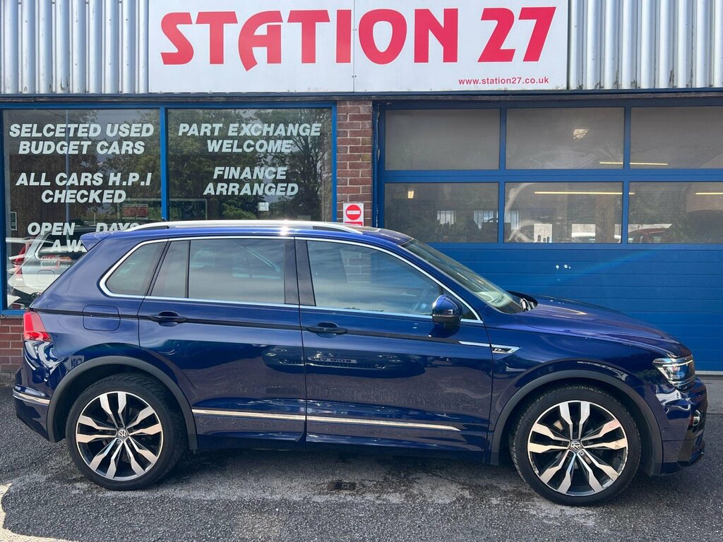 Volkswagen Tiguan 2.0 Tdi R-line 4Motion Euro 6 Ss YB18BBX Blue #6