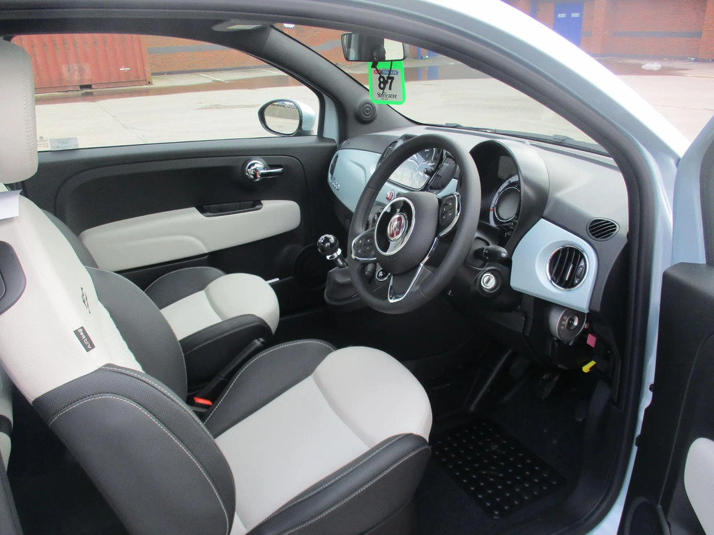 Fiat 500 Hatchback Blue #8