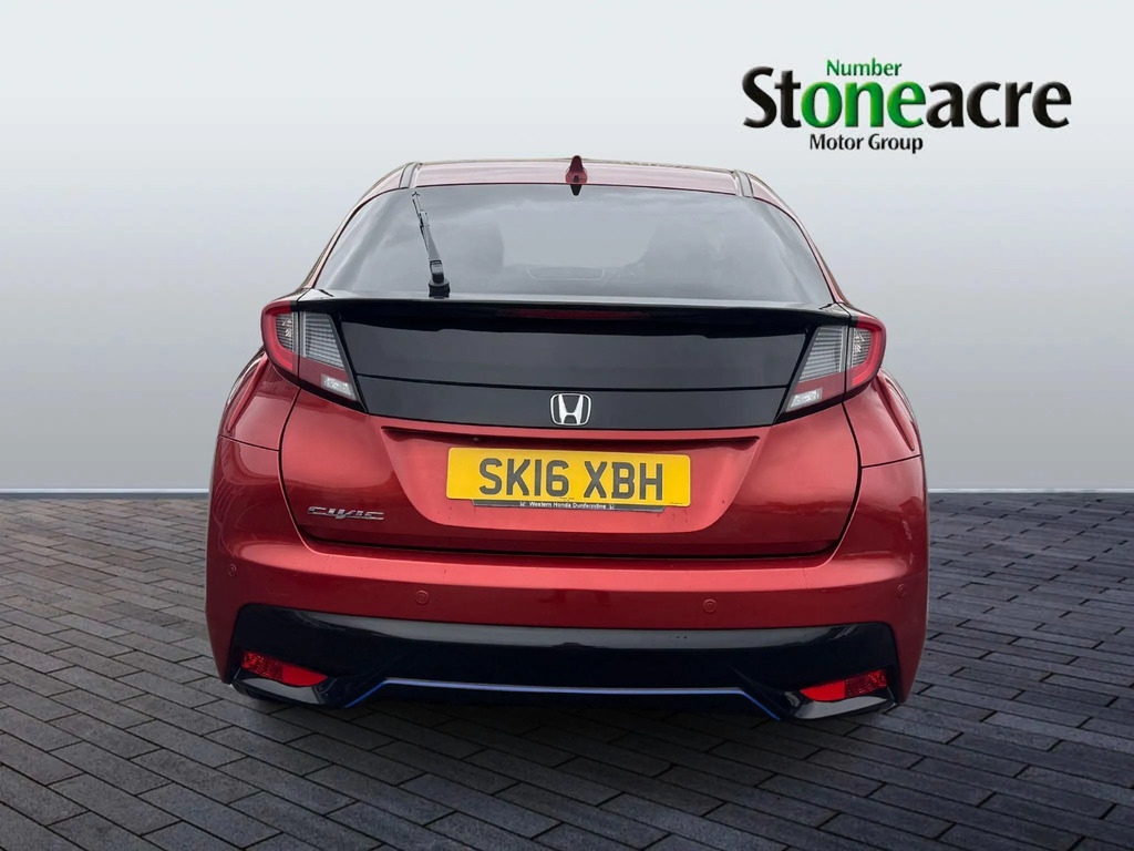 Honda Civic 1.8 I-vtec Se Plus Euro 6 Red #4