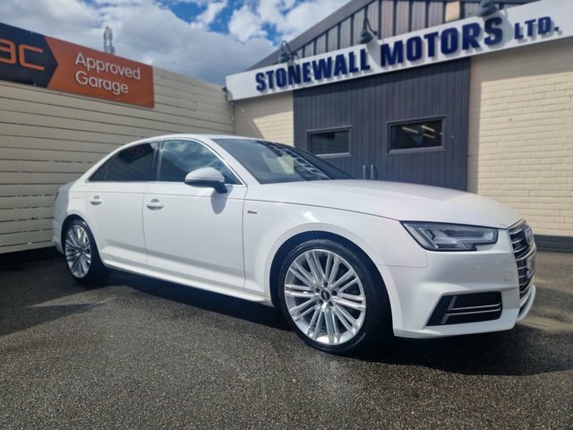 Audi A4 2.0 Tdi S Line Saloon S Tronic Quattro White