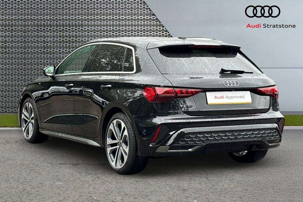 Audi A3 1.5 Tfsi 150 S Line S Tronic 2025 BT75NSE Black #3