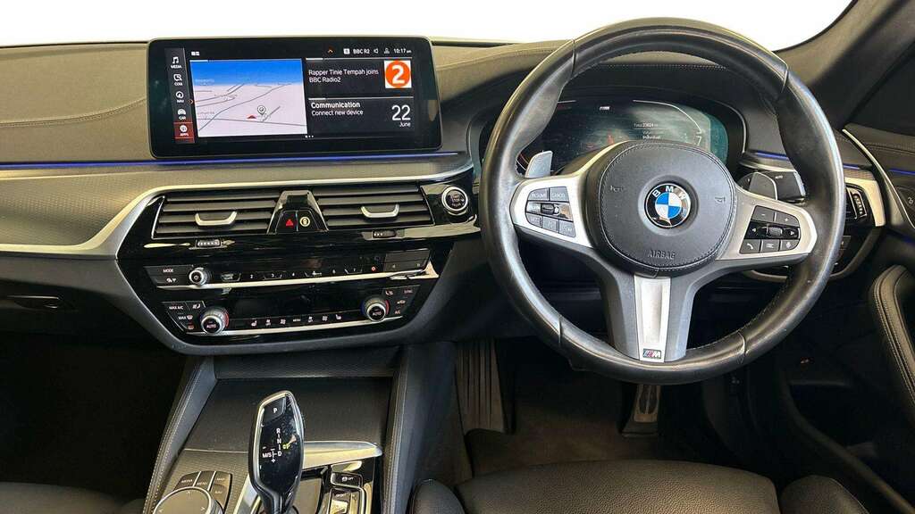 BMW 5 Series 520D Mht M Sport Step 2022 Black #6