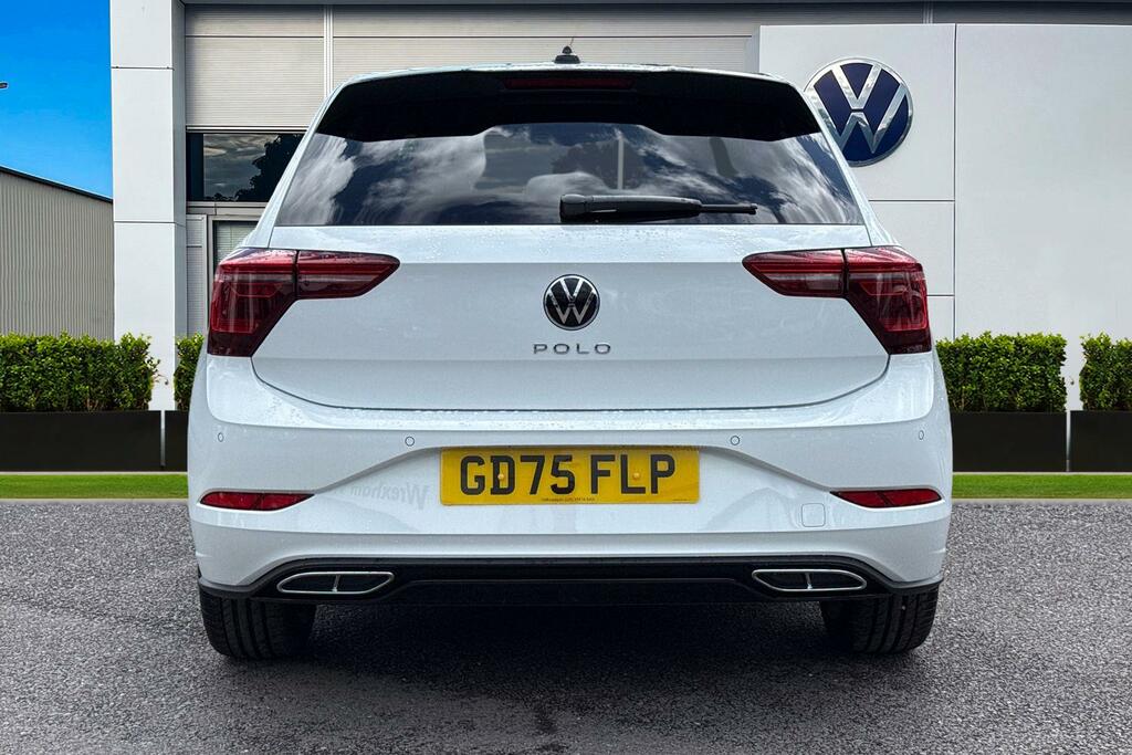 Volkswagen Polo 1.0 Tsi 115 Black Edition Dsg Delivery Mileag GD75FLP White #4