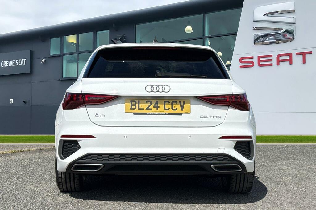 Audi A3 1.5 Tfsi 35 S Line Sportback S Tronic Euro 6 Ss White #4