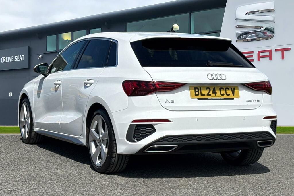 Audi A3 1.5 Tfsi 35 S Line Sportback S Tronic Euro 6 Ss White #2