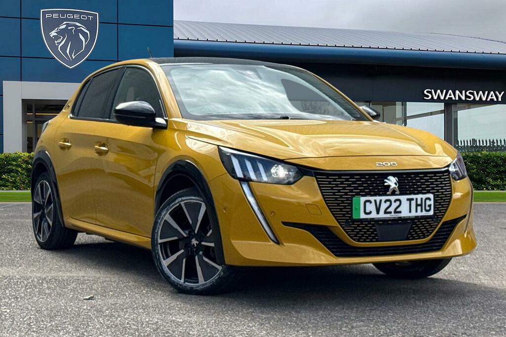 Peugeot e-208 50Kwh Gt 7Kw Charger Yellow