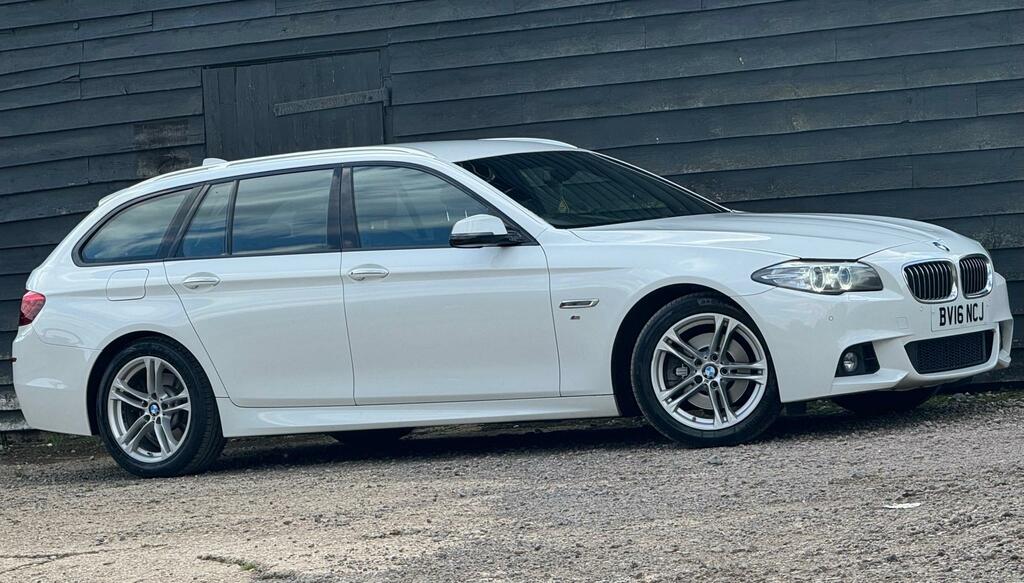 BMW 5 Series 520D M Sport White #5