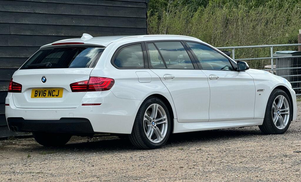 BMW 5 Series 520D M Sport White #3