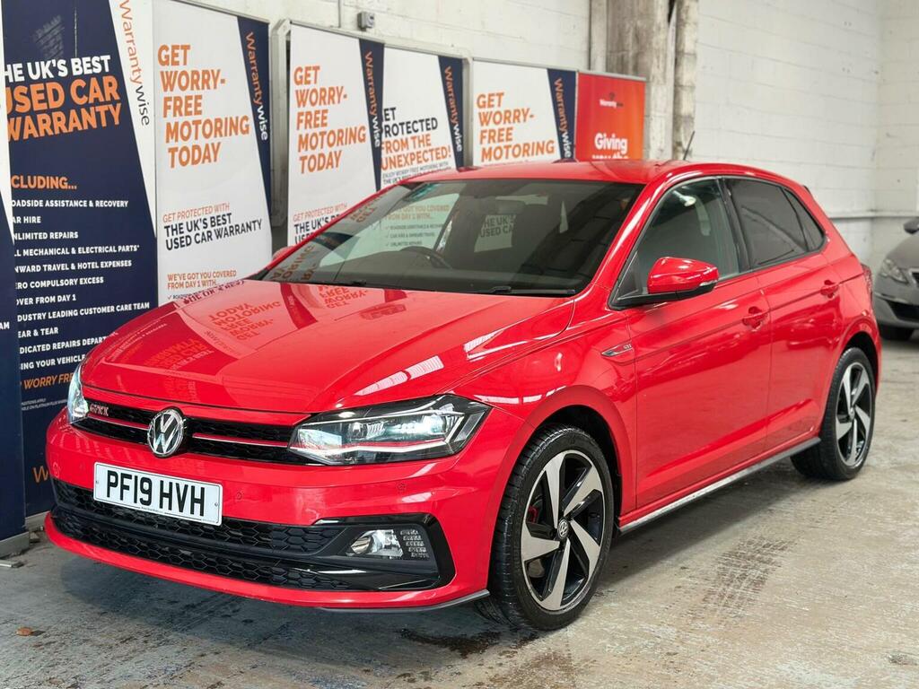 Volkswagen Polo Hatchback 2.0 Tsi Gti Dsg Euro 6 Ss 2019 PF19HVH Red #2