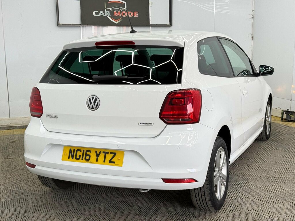 Volkswagen Polo 1.0 Bluemotion Tech Match Euro 6 Ss NG16YTZ White #6