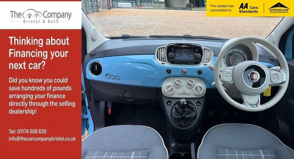 Fiat 500 Hatchback 1.2 Lounge Euro 6 Ss 201717 LT17MHK Blue #2