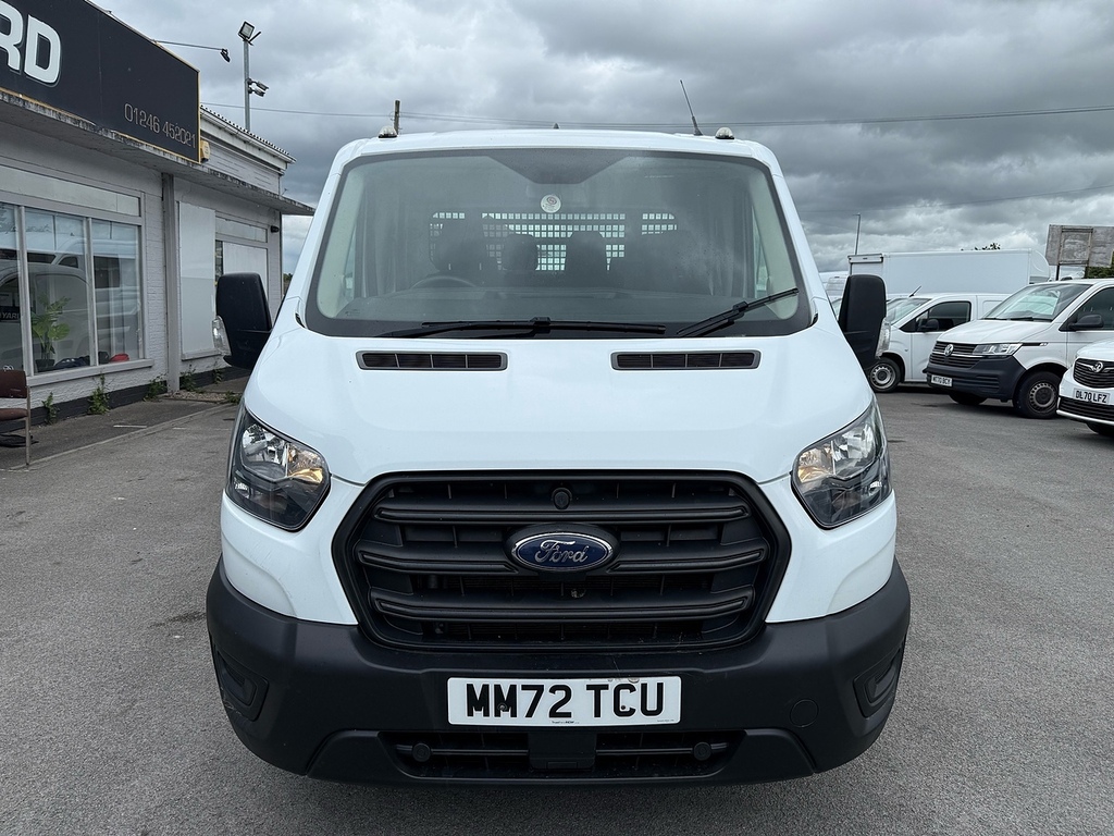 Ford Transit Custom 350 Ecoblue Double Cab Air Con 2.0 Dropside Ma MM72TCU White #2