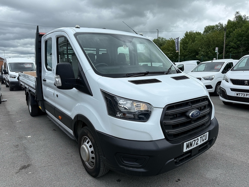 Ford Transit Custom 350 Ecoblue Double Cab Air Con 2.0 Dropside Ma MM72TCU White #3