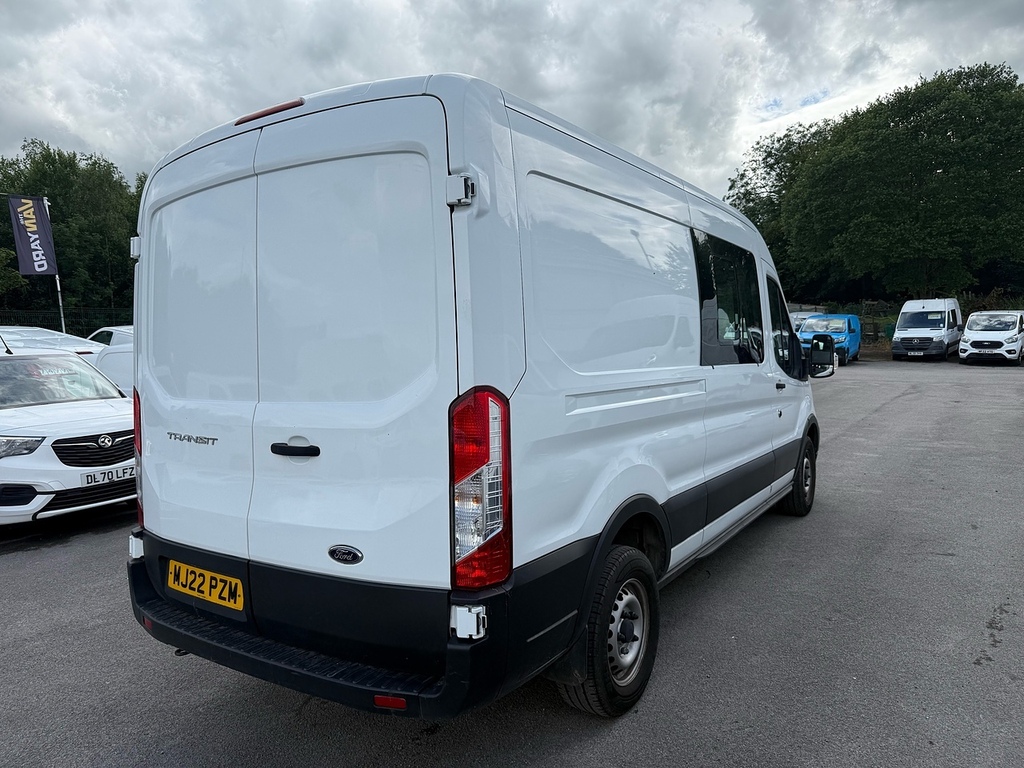 Ford Transit Custom 2.0 350 Ecoblue Leader Crew Van Air Con L3 H2 Doub MJ22PZM White #5