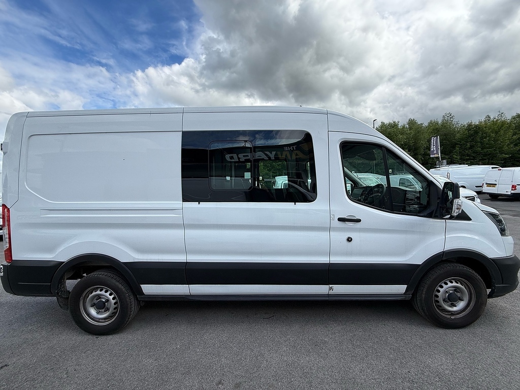 Ford Transit Custom 2.0 350 Ecoblue Leader Crew Van Air Con L3 H2 Doub MJ22PZM White #4
