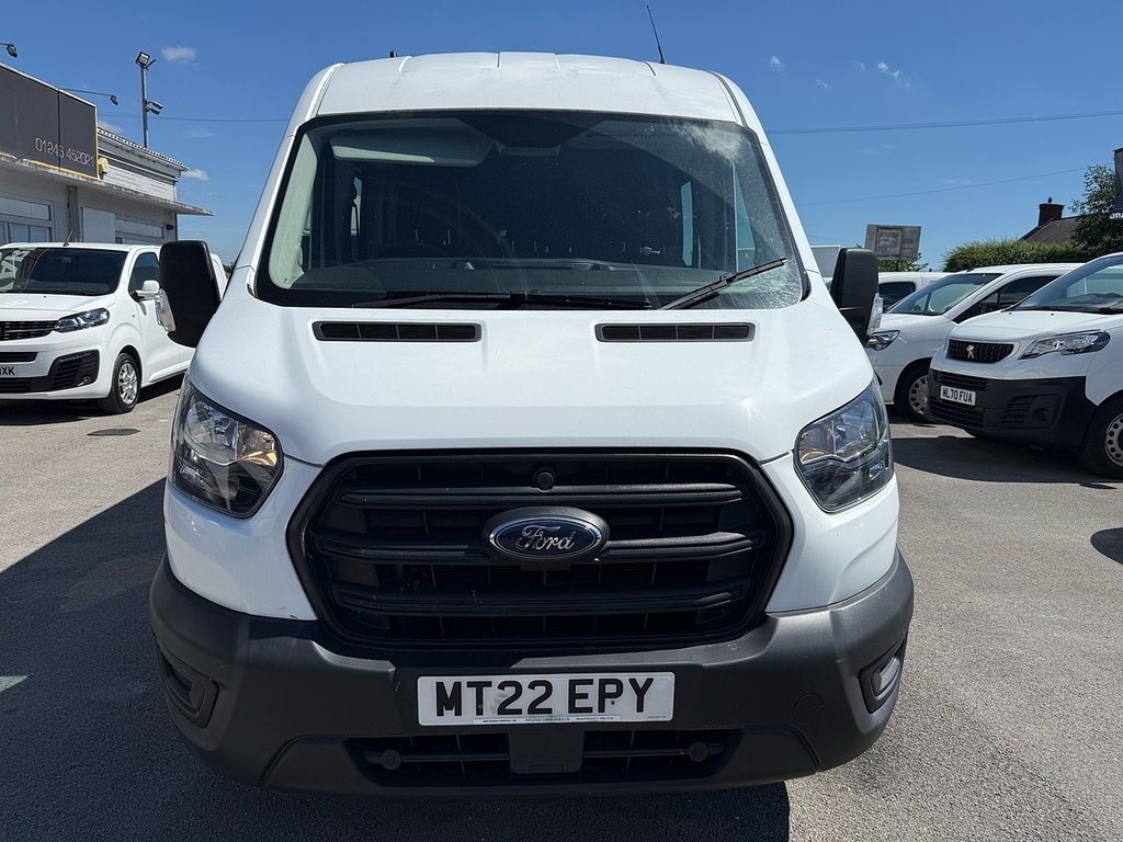 Ford Transit Custom 2.0 350 Ecoblue Leader Crew Van Air Con L3 H2 Doub MT22EPY White #2