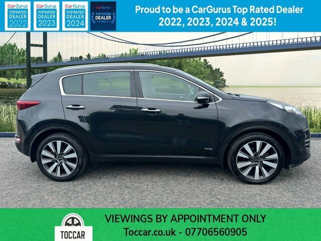 Kia Sportage 2.0 Crdi Kx-3 Suv Awd Euro 6 13 AV66JNL Black #2