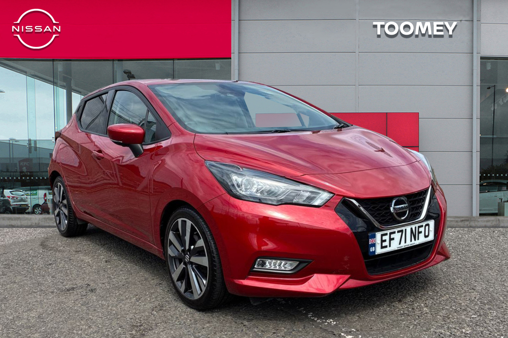 Nissan Micra 1.0 Ig T Tekna Hatchback Xtron Euro 6 Red