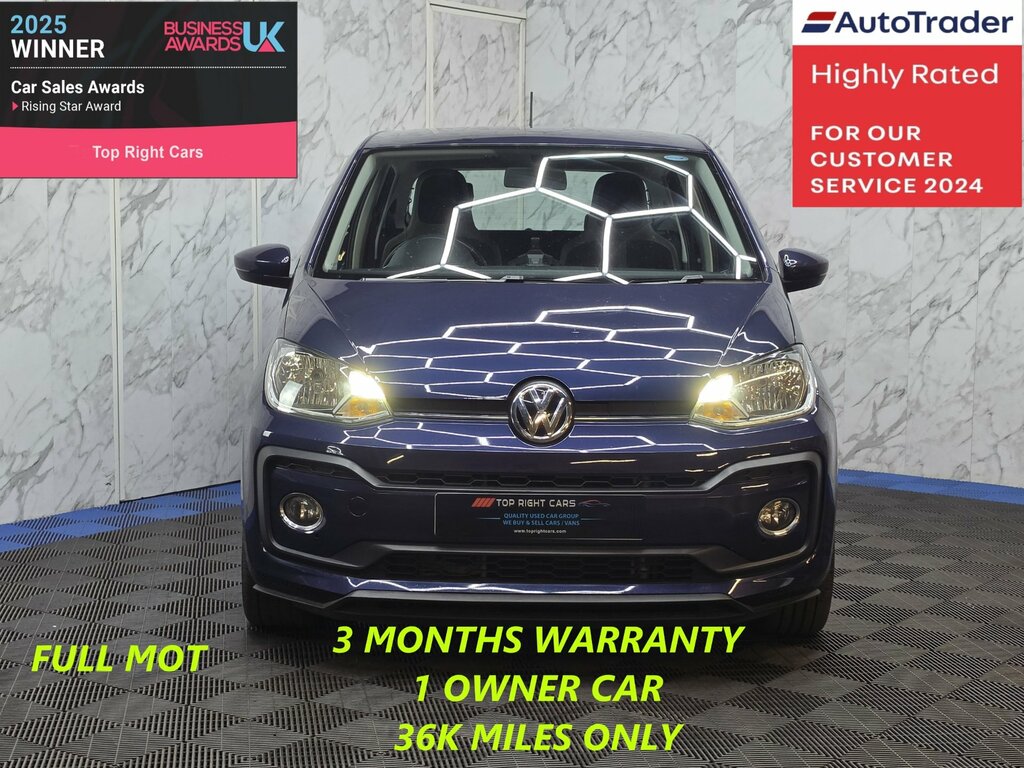 Volkswagen Up 1.0 High Up Hatchback Euro 6 Ss 90 Ps Pet LT68OCC Blue #2