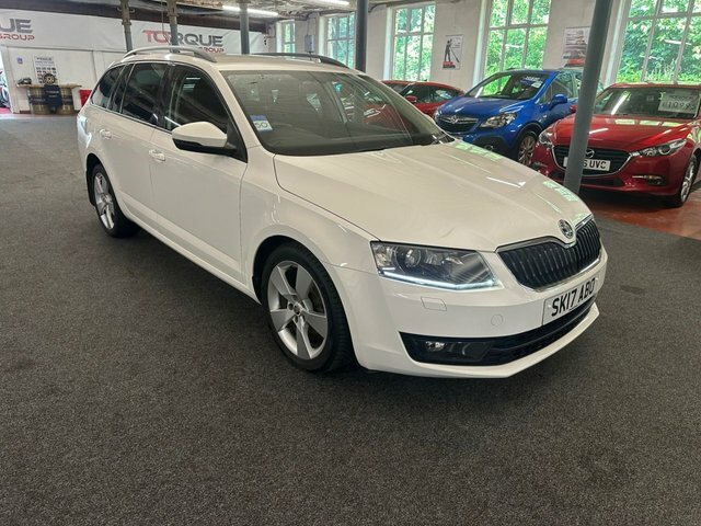 Skoda Octavia 1.6 Tdi Se Sport Estate Euro 6 White #3