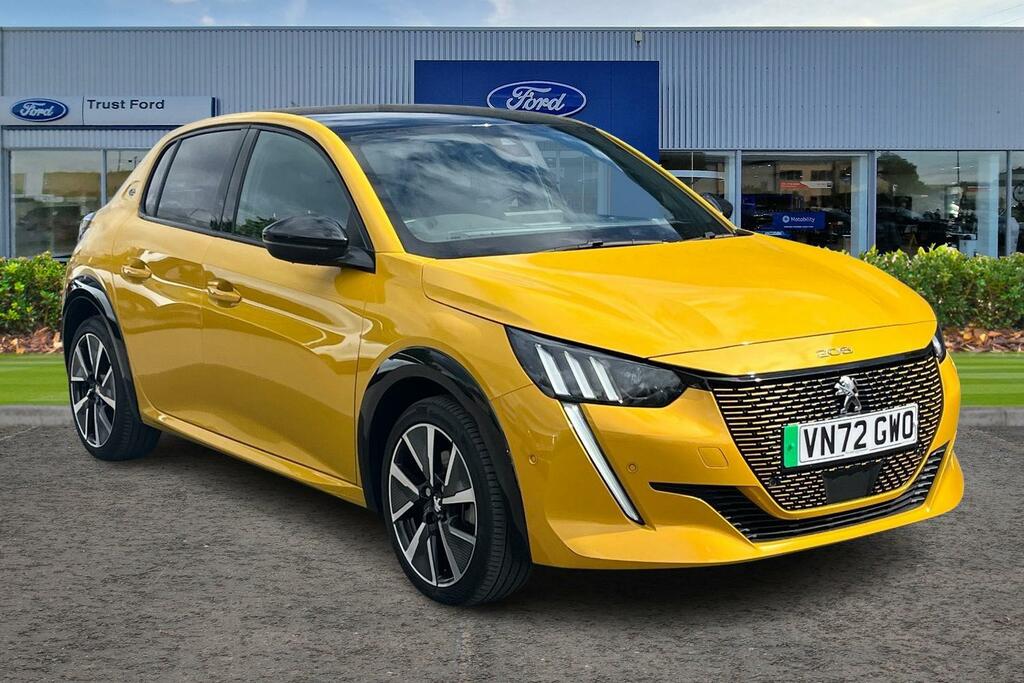 Peugeot e-208 100Kw Gt 50Kwh Yellow