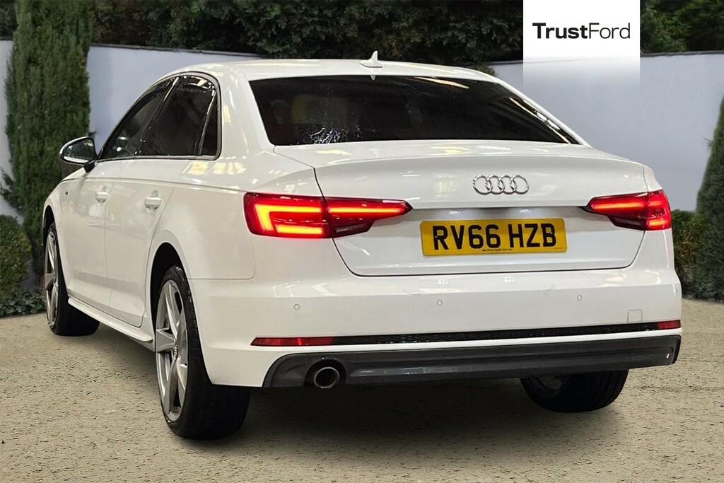 Audi A4 2.0 Tdi S Line 4Dr- Parking Sensors RV66HZB White #2