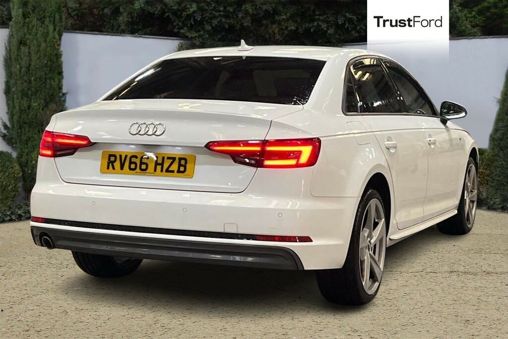 Audi A4 2.0 Tdi S Line 4Dr- Parking Sensors RV66HZB White #4