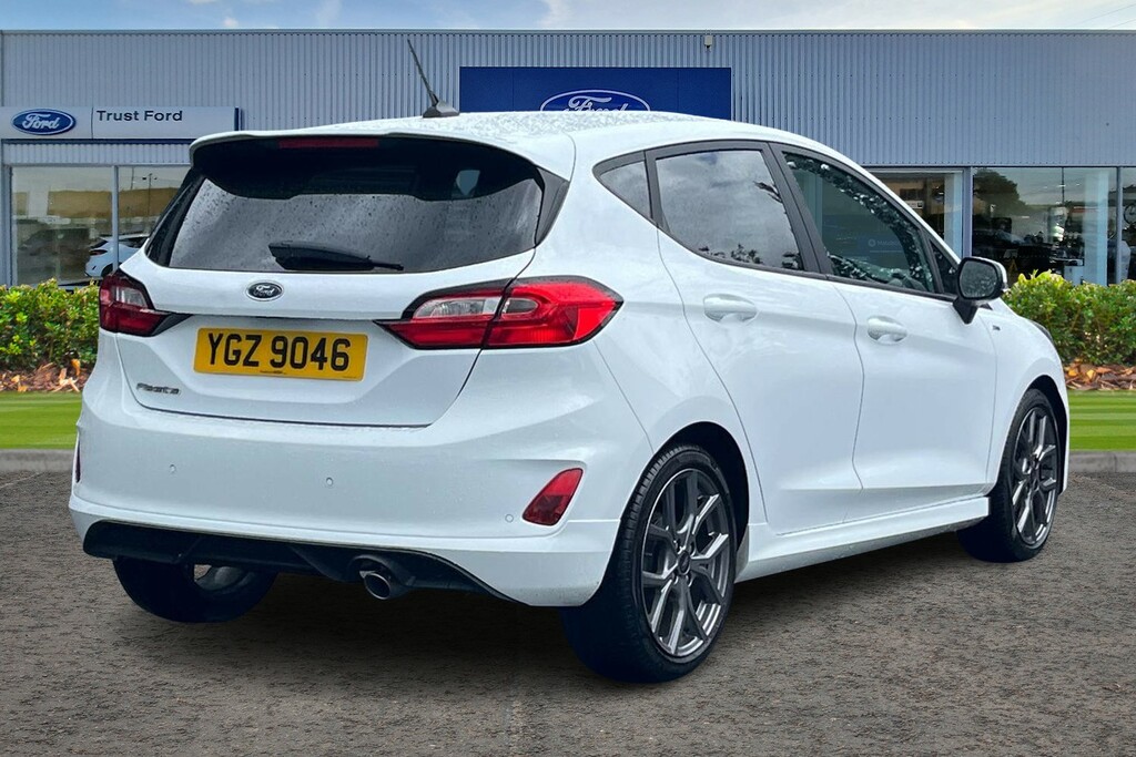 Ford Fiesta 1.0T Ecoboost St-line Hatchback - Rear Parking YGZ9046 White #4