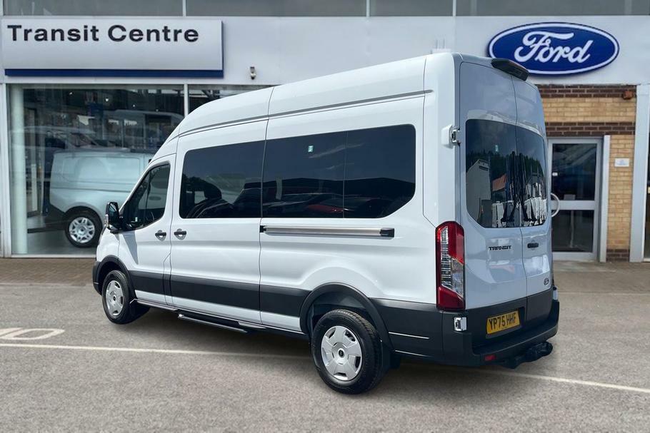 Ford Transit Custom 410 Trend L3 H3 Lwb High Roof 14 Seat Minibus Rwd White #2