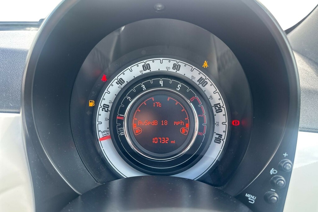 Fiat 500 Hatchback White #5