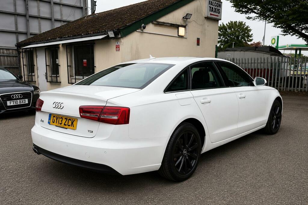Audi A6 Saloon Black Edition White #8