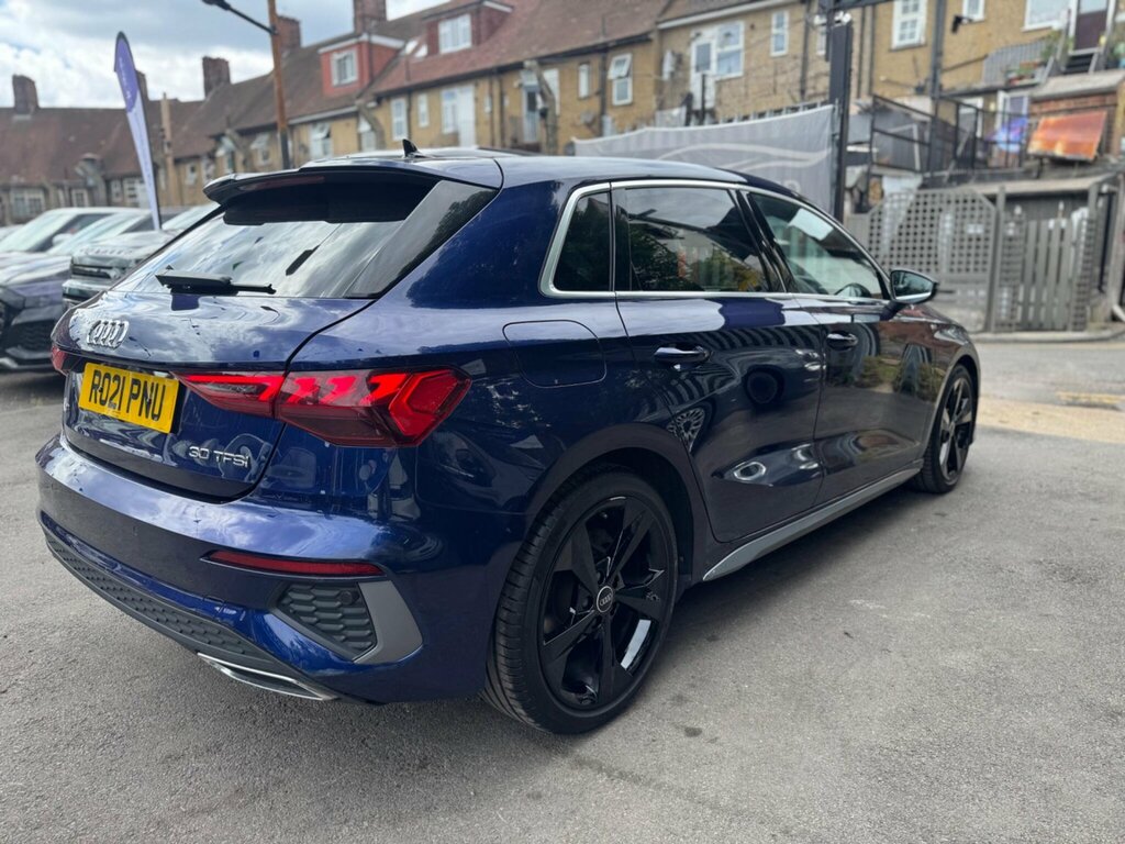 Audi A3 1.0 Tfsi 30 S Line Sportback S Tronic Euro 6 Ss RO21PNU Blue #5