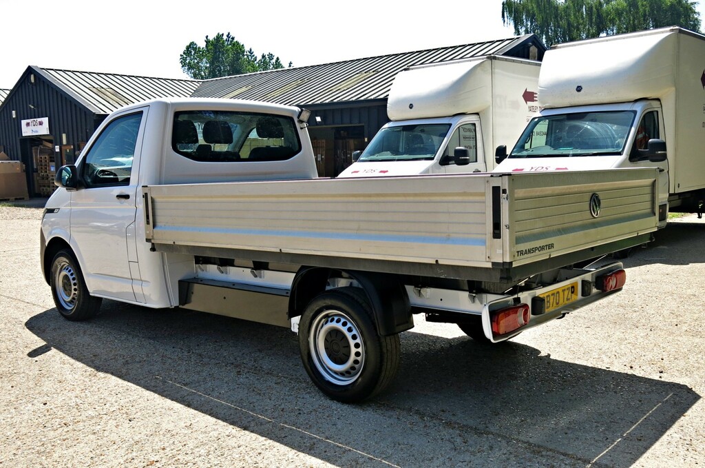 Volkswagen Transporter Dropside Tipper T6.1 110Hp Lwb Pickup Euro 6 20 SB70TZP White #5