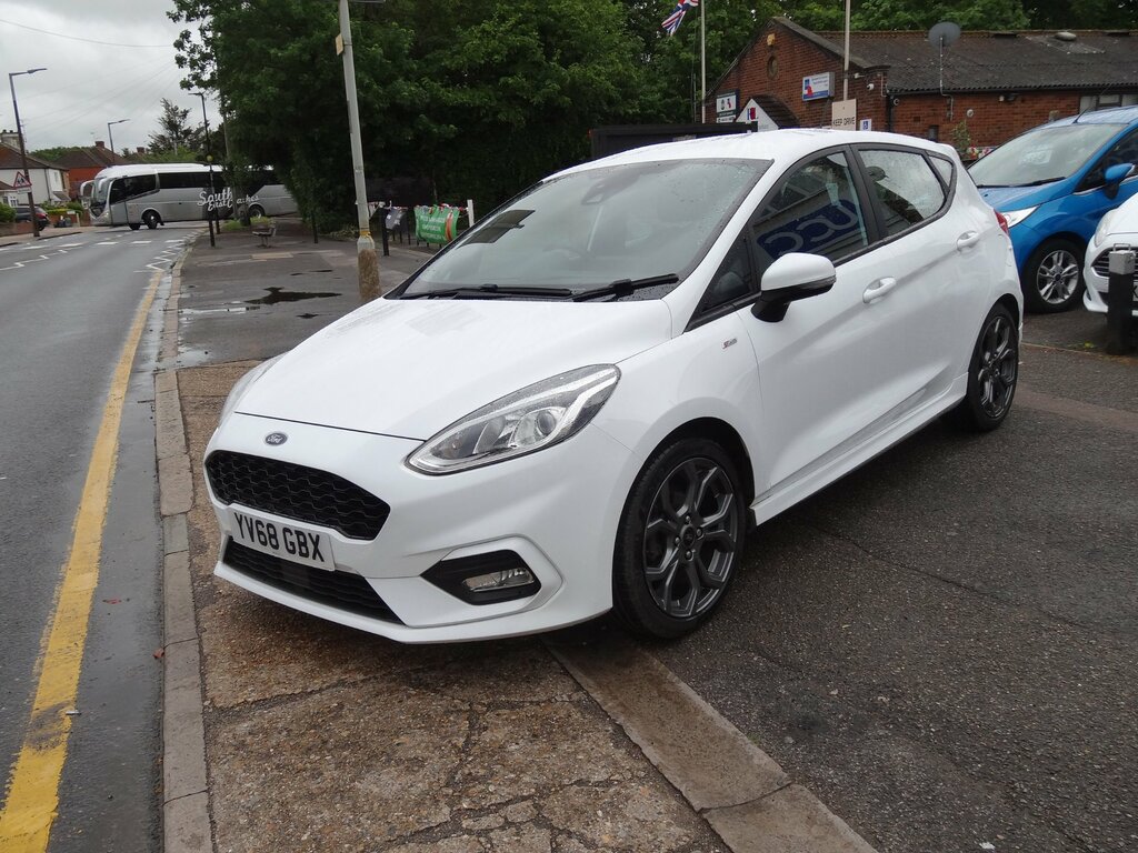 Ford Fiesta 1.0T Ecoboost Gpf St-line Hatchback Man YV68GBX White #5