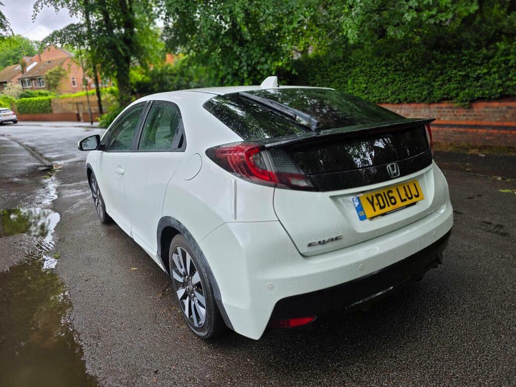Honda Civic 1.8 I-vtec Se Plus Euro 6 S S White #6