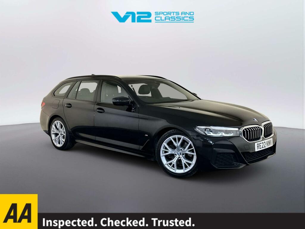 BMW 5 Series 2.0 520D Mht M Sport Touring Hybrid Ste Black