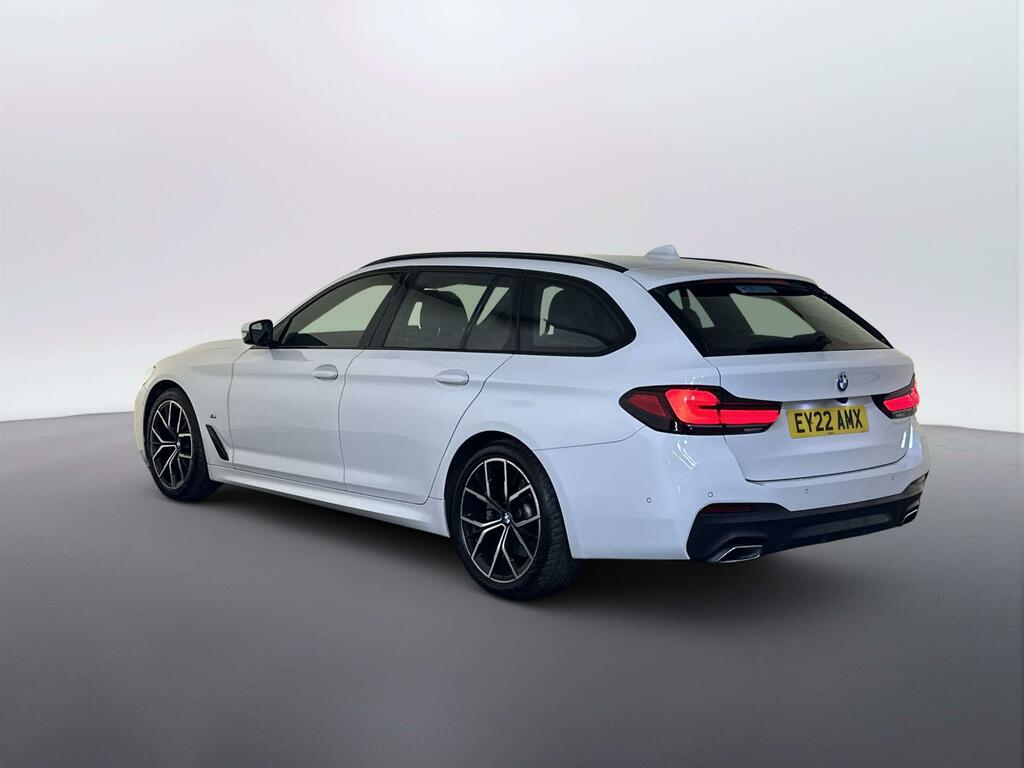 BMW 5 Series 2.0 520D Mht M Sport Touring Hybrid Ste EY22AMX White #6