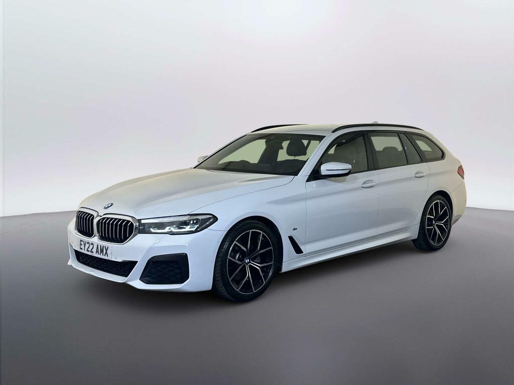 BMW 5 Series 2.0 520D Mht M Sport Touring Hybrid Ste EY22AMX White #4