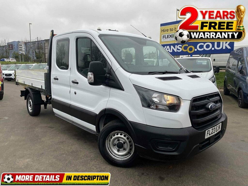 Ford Transit Custom 2.0 350 Ecoblue Leader Chassis Double Cab Dies FL23EJK White
