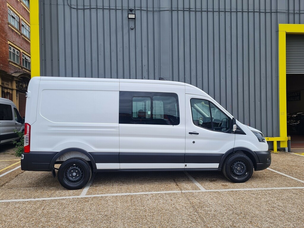 Ford Transit Custom 2.0 350 Ecoblue Trend Crew Van Double Cab Dies CK24NRO White #4