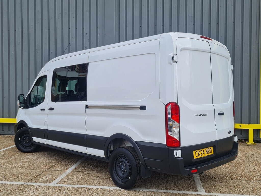 Ford Transit Custom 2.0 350 Ecoblue Trend Crew Van Double Cab Dies CK24NRO White #6