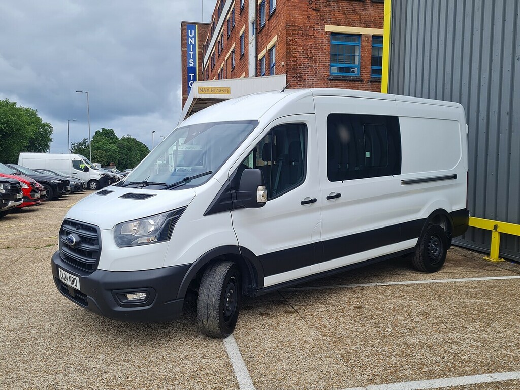 Ford Transit Custom 2.0 350 Ecoblue Trend Crew Van Double Cab Dies CK24NRO White #3