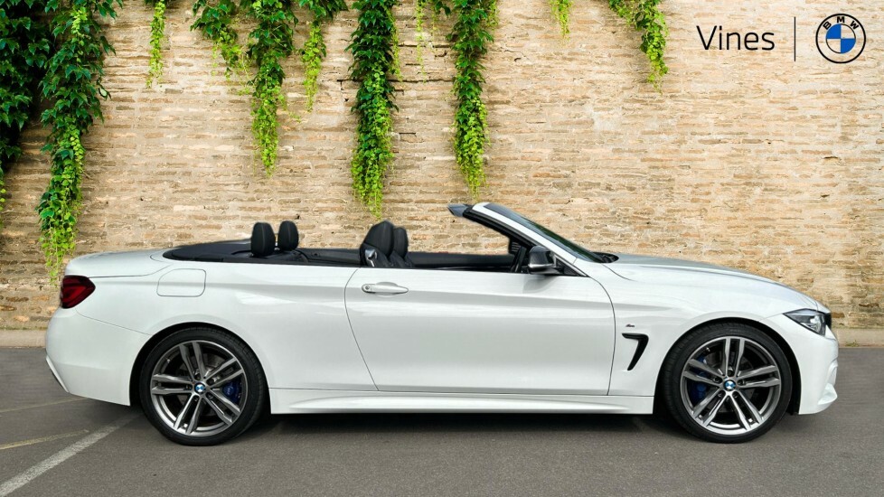 BMW 4 Series 420D M Sport Convertible MJ69ZNR White #3