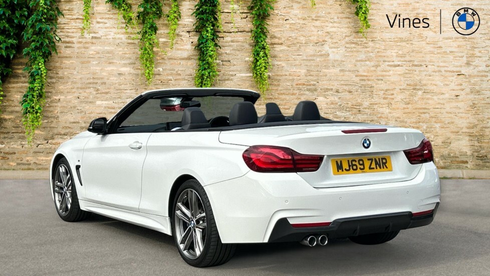 BMW 4 Series 420D M Sport Convertible MJ69ZNR White #2